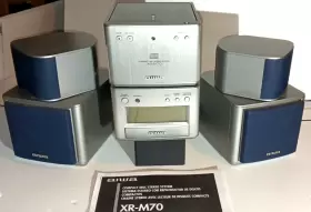 Xr-m70 Aiwa Mini / Bookshelf Cd Stereo System - Am-fm Tuner Cardioid Speakers