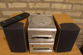 Xr-m88 Aiwa Hi-fi Micro Stereo System Cd/auto Reverse Cassette With Remot #2