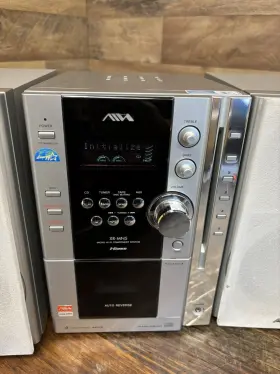 Xr-mn5 Aiwa Bookshelf Stereo Component 5 Cds Cassette Radio No Remote #2