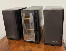 Xr-ms5 Aiwa Cd Fm-am Radio Shelf Stereo 90s 2000s Vintage And Speakers