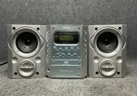Mx2800 Akai Micro Stereo Component System With 2 Speakers Cd Multi Function Disc