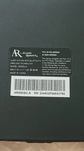 Ars50-a Ar Audio System With Blue Tooth-model Ars50-a-works #2