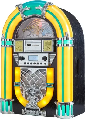Audio 313090997991 Athena Mini Jukebox/tabletop Cd Player/bluetooth Speaker/radio/usb And Sd Card P