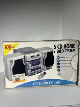 Cd2773 Audiovox Vintage 5 Cd Home Stereo System Cassette Radio New In Box