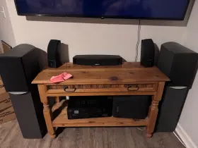 027015412340119bc Bose Stereo System. 7 Piece Speaker Entertainment. Surround Sound