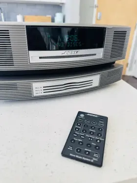 055436c23426543ae Bose Wave Music System Iii Silver Cd Player 4-cd Changer Remote Am/fm Aux