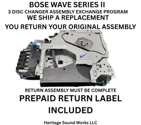 279448-001 Bose Wave - Changer Assembly Exchange Program You Send Us Yours Pn 279448