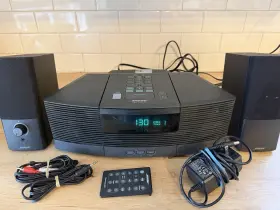 Aux1-3 Bose Aux13 Wave Radio/cd With Extra Speaker All Cables And Base Works