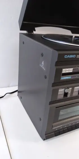 Ms100a Casio Stereo Music System Record And Tape Player Missing Speakers Works #3