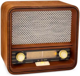 Vr42 Clearclick 798578763112 Classic Vintage Retro Style Am/fm Radio With Bluetooth And Aux-in - Handmade Wo
