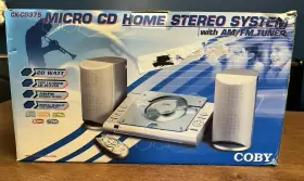Cx-cd375 Coby Ck-cd375 Nib 20 Watts Cd Stereo System With Am-fm Tuner Speakers And Remote