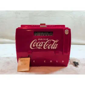 Coca-cola Otr-1949 Coca-cola Cooler Radio Am/fm Cassette Player Vintage Style Red Randix
