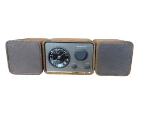 Cr3019a-br Crosley Radio Trio Stereo Sound System With Bluetooth And Am/fm -vintage Style