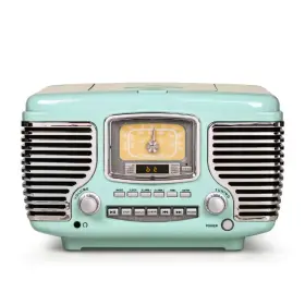 Mpn-303940504462 Crosley Aqua Blue Corsair Retro Am/fm Radio Cd Player Full Range Stereo Speaker