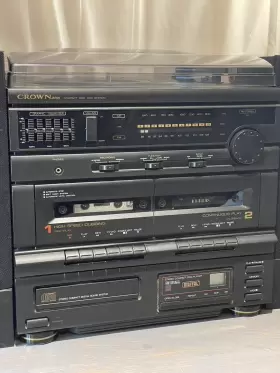 Cd-k3300r Crown 3300r Vintage Compact Disc Midi System Radio Cassette Record And Cd #2