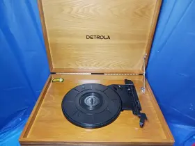 Km837 Detrola Parts Only 5 In 1 Oak Record Player Cd Cassette Radio Speakers #3