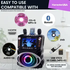 Gf946 Dok Solution Karaoke Usa System Bluetooth 7-inch Tft Color Screen 35-watt