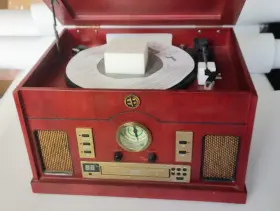 Electro Brand 089081092760 5-in-1 Deluxe Vintage-style Home Stereo Model 9276gb