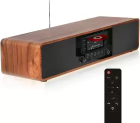 Electronics 313026578539 Cd Player For Home With Bluetooth Stereo System Wooden Desktop Speakers Fm Radio