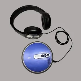 Emerson Hd799bl Portable Cd Player Headphones As Is May Not Work Blue/silver Prop