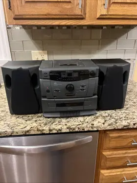 Ms7627 Emerson Cd And Cassette Player With Am/fm Stereo Speakers - Read Desc #2