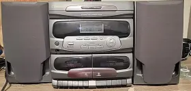 Ms7775 Emerson Vintage 1998 3 Disc Cd Changer System With Cassette Radio And Remote