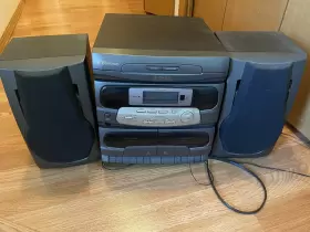Ms7777 Emerson Vintage 1998 3 Disc Cd Changer Cassette Am/fm Shelf Stereo System