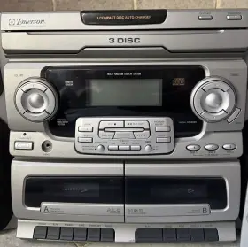 Ms9825 Emerson Stereo System 3 Compact Disc Double Cassette Hi-speed Dub Tested/works #2