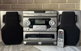 Ms9825 Emerson Stereo System 3 Compact Disc Double Cassette Hi-speed Dub Tested/works