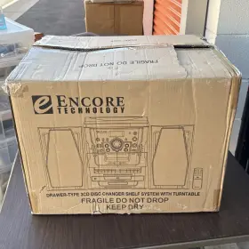 949mo Encore 3-cd Home Stereo Shelf System With 3 Speed Turntable And Double Cassette