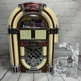 Rd66-i Excalibur Electronics Jukebox Tabletop Mp3 Am/fm Radio Retro 50s Classic