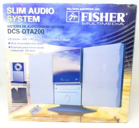 Dcs-dta200 Fisher Slim Audio System Vertical Cd Player Am/fm Digital Tuner