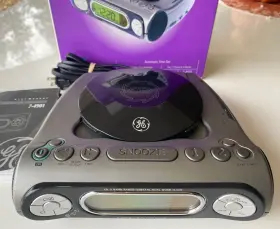 7-4901 Ge Vintage Stereo Cd Am/fm Dual Wake Alarm Clock Radio With Original Box