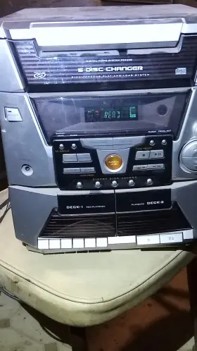 Ge Rs2600 5 Disc Cd Changer Cassette Tape Stereo Simultaneous Play Load System