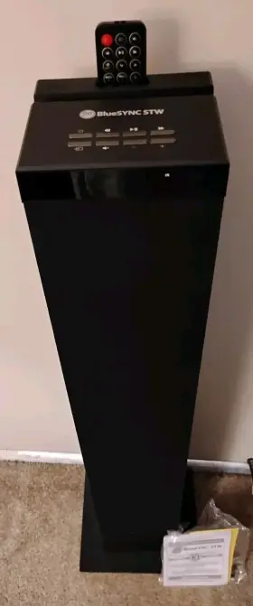Ggbsstw100bkus Gogroove Bluetooth Tower Floor Standing Speaker With Integrated Subwoofer Used