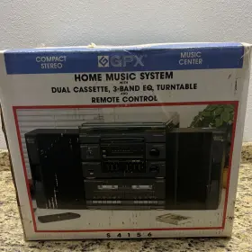 S4156 Gpx Home Music System Cassette/record Player 3-band Eq Nib