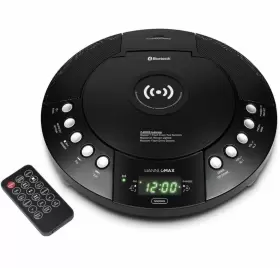 Hx-329cd Hannlomax Cd Player Fm Radio Bluetooth Alarm Clock Red Led Display Usb