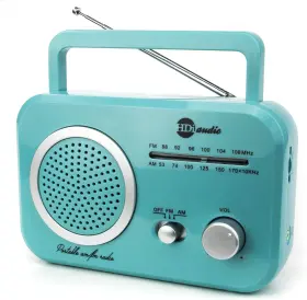 Hdi Audio 724235032147 Radio Teal Home Vintage Portable Retro Classic Am/fm #2