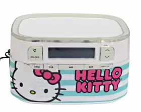 Cr3-01009-ta Hello Kitty Am/fm Radio Alarm Sanrio Usb Tested Works Great #zt