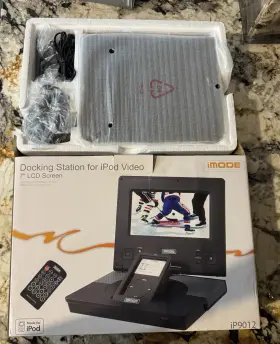 Imode Ip9012 Docking Station For Ipod Video 7 Inch Lcd Screen Portable New
