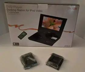 Ip9844 Imode New 7 Inch Dvd Player / Ipod Dock I Mode With 2 Extra Adapters Nib