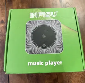 Kc806 Infisu Desktop Cd Player With Speakers And Bluetooth Remote New In Box