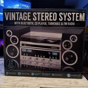 Innovative Technology Itcds6000 Itcds-6000 Bluetooth Turntable 50 Watt Speaker System New