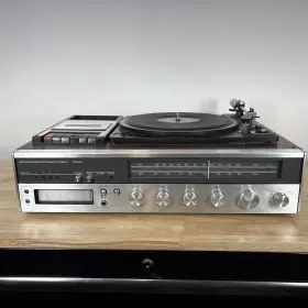 686-1770 J. C. Penney Jcpenney Am/fm Stereo System 8 Track Cassette Turntable Vintage