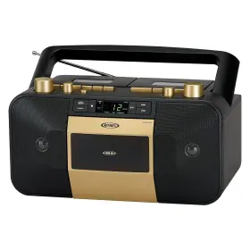 Mcr-1500 Jensen 077283941580 Vintage Stereo Portable Cd/mp3 Dual Cassette Deck - Gold