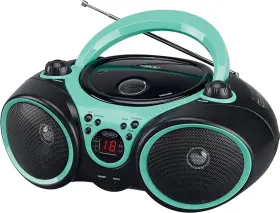 Cd-490 Jensen 077283964954 Teal Portable Boombox Sport Stereo Cd Player With Am/fm Radio
