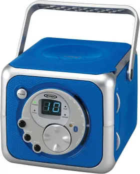 Cd-555 Jensen 077283965036 Blue Cd Bluetooth Boombox Portable Music System