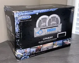 Cpm520 Jensen Am/fm Radio Receiver Cd Player Stereo With 2 Waterproof Speakers