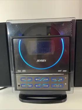 Jims-285 Jensen Wall Mountable Cd And Mp3 Dual Alarm Clocks With Removable Speakers No Remote #2