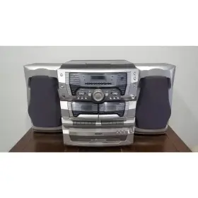 Jmc-1000 Jensen Home Audio System 3 Cd Changer Dual Cassette Deck Record Player